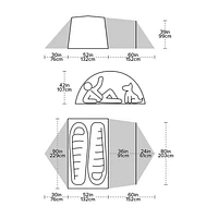 Big Agnes Blacktail Hotel Lightweight Comfortable Person Backpacking Tent