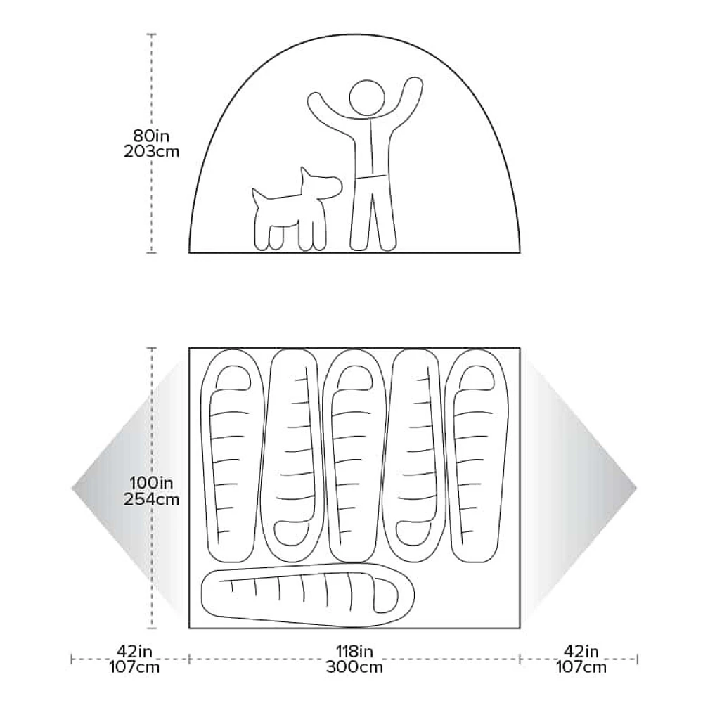 Big Agnes Spicer Peak 6 Freestanding Comfortable Spacious 6 Person Tent