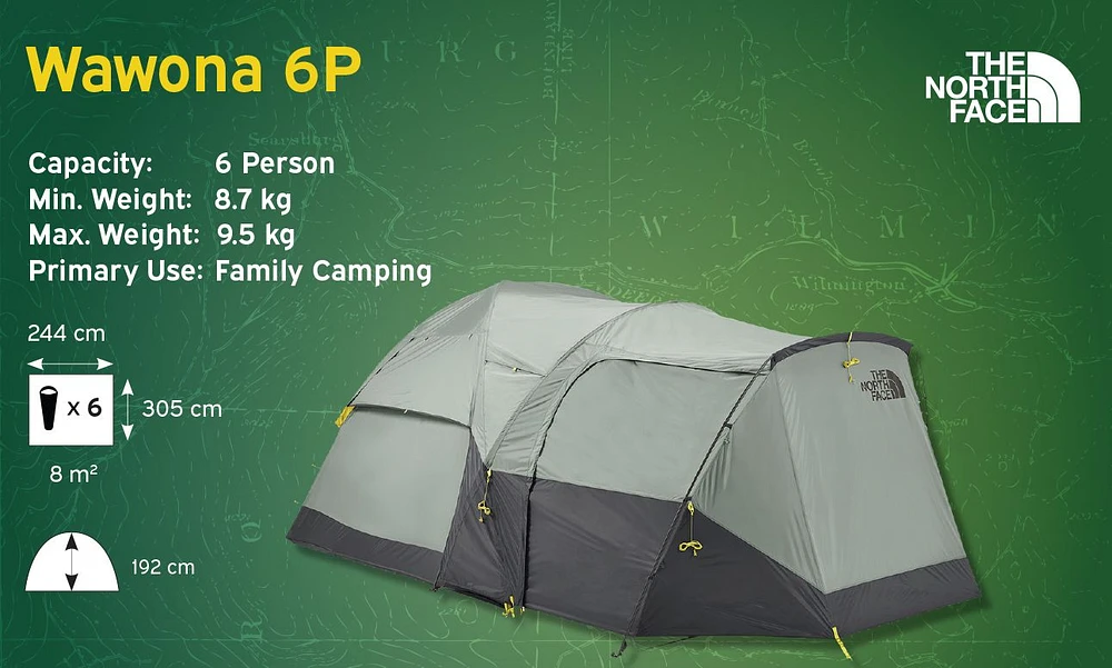 The North Face Wawona 6 Double-Wall 6 Person Tent