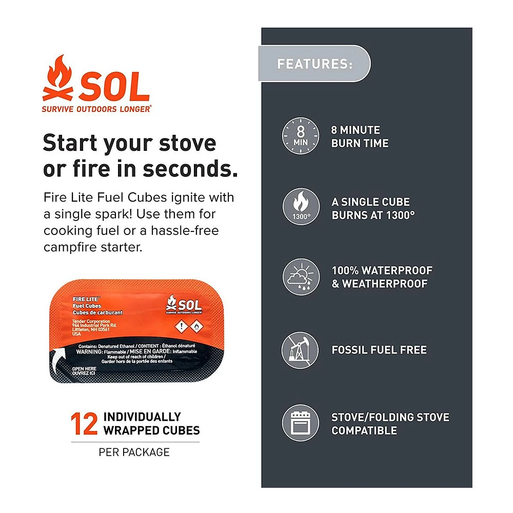 SOL Fire Lite™ Fuel Cubes