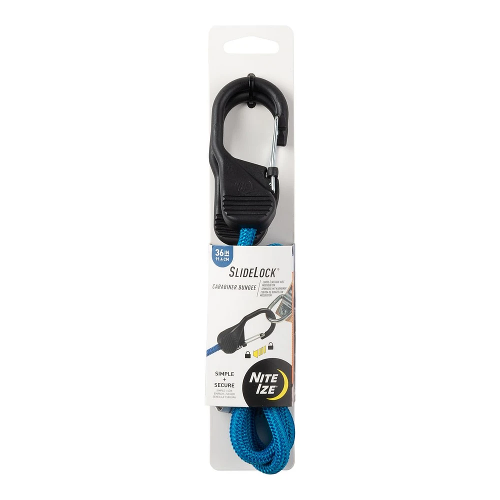 Nite Ize SlideLock Carabiner Bungee - 36 in. - Blue