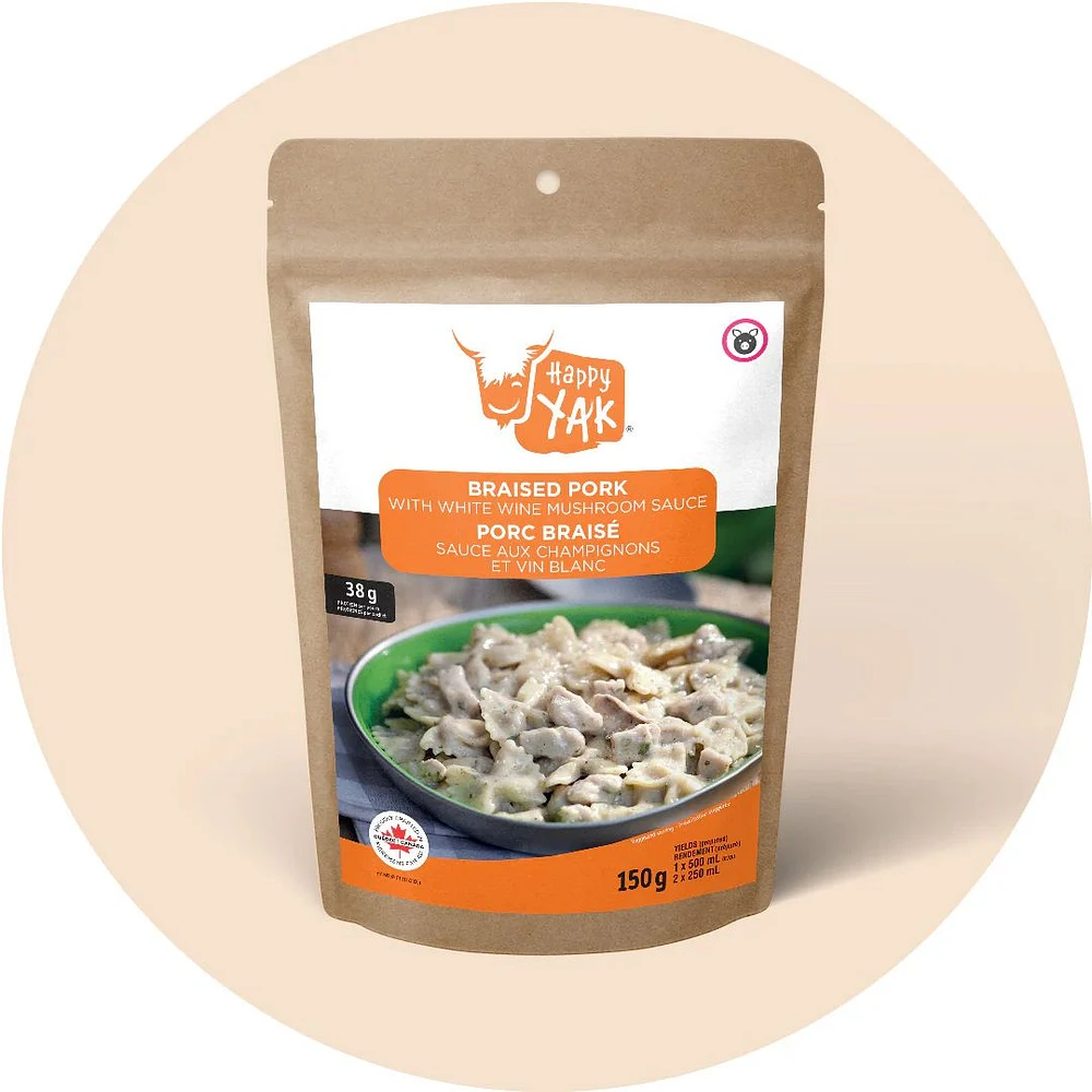 Happy Yak Braised Pork with White Wine Mushroom Sauce Dehydrated Food Package