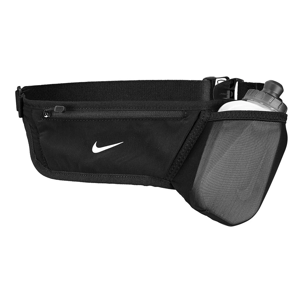 Nike Pocket Flask 10 oz Waistpack Bottle Belt, Sport Cap, Plastic, Zip Pocket