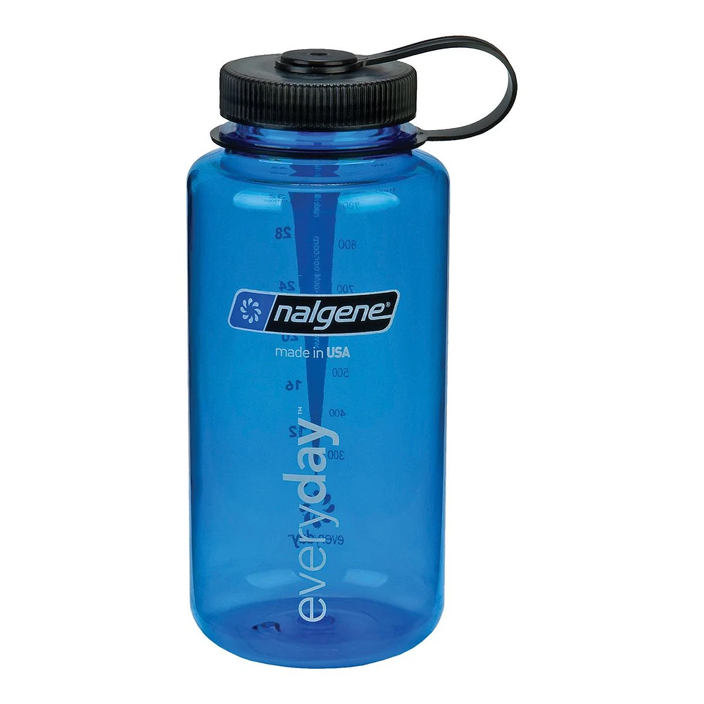 Nalgene 32 oz Water Bottle, Screw Cap, Plastic, Leak Proof