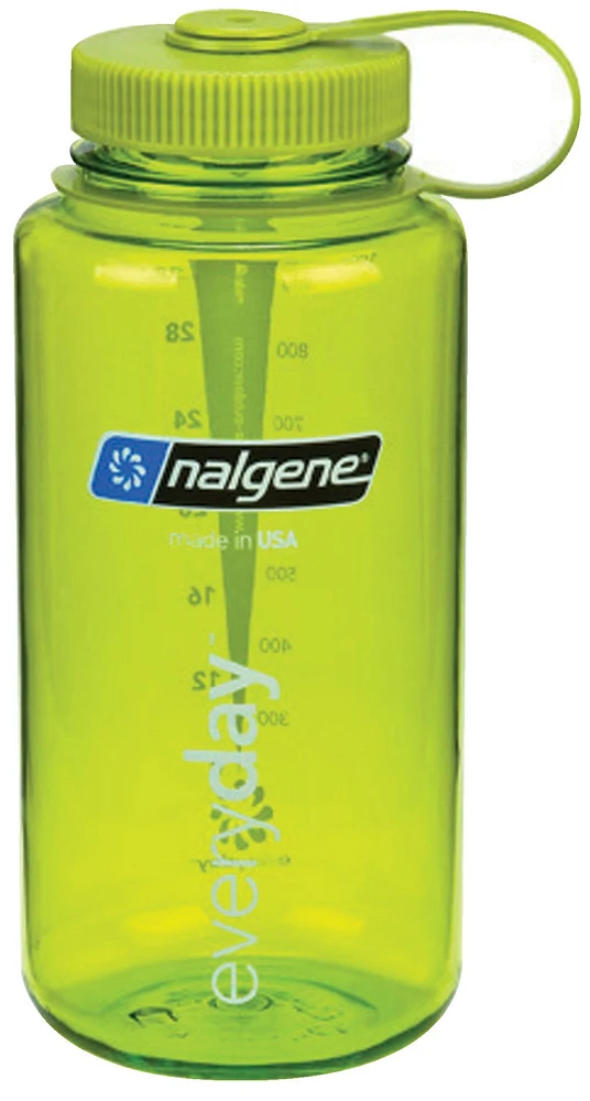 Nalgene 32 oz Water Bottle, Screw Cap, Plastic, Leak Proof