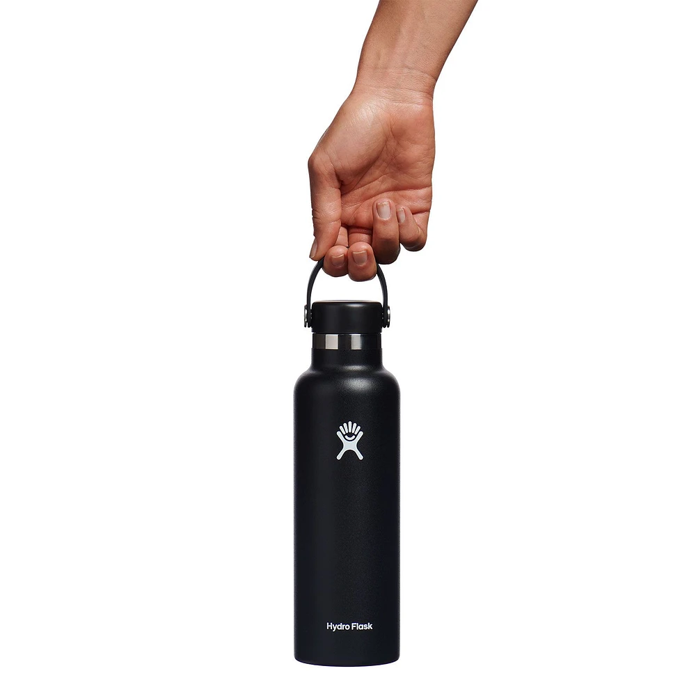 Hydro Flask Standard Mouth 21 oz Insulated Stainless Steel Water Bottle with Flex Cap