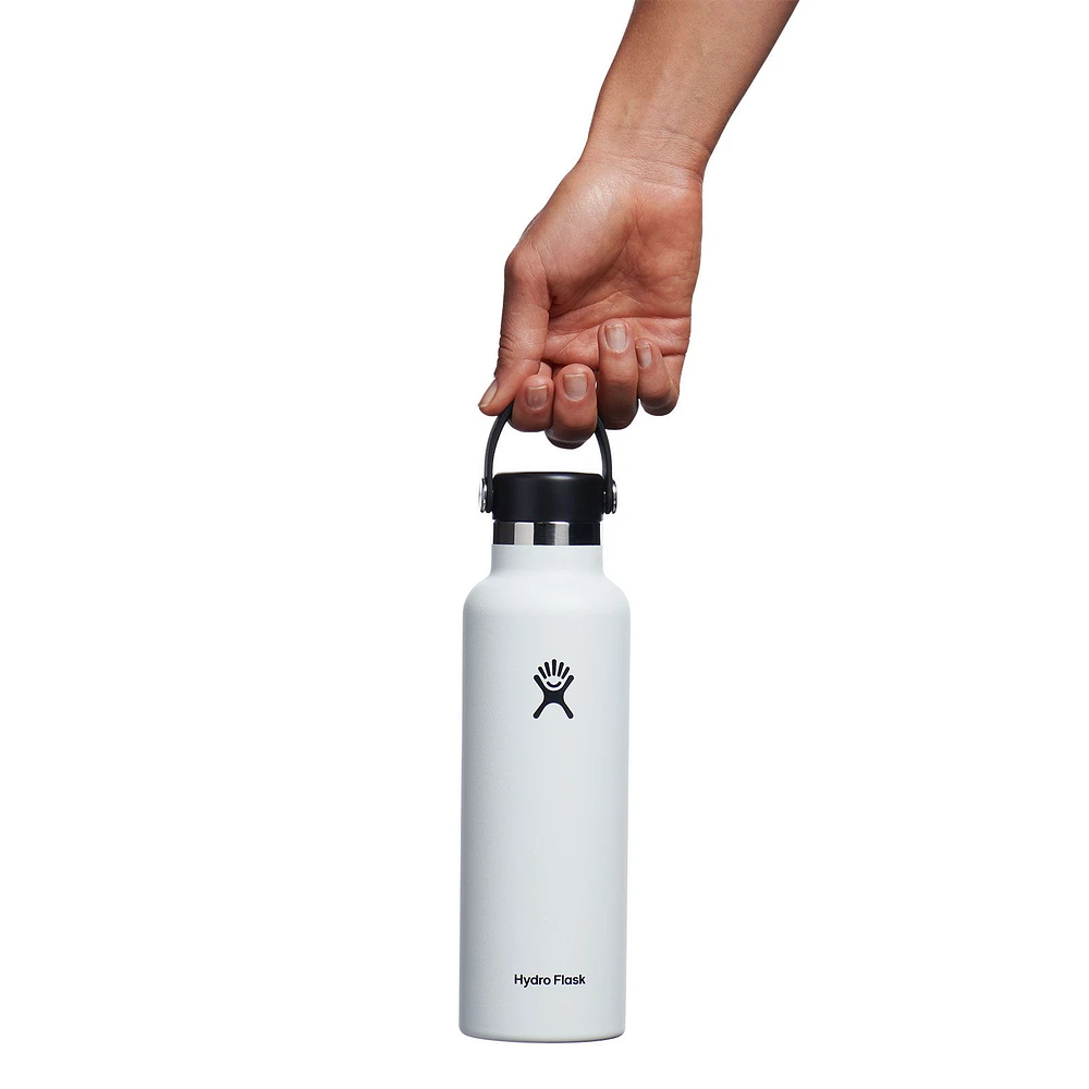 Hydro Flask Standard Mouth 21 oz Insulated Stainless Steel Water Bottle with Flex Cap