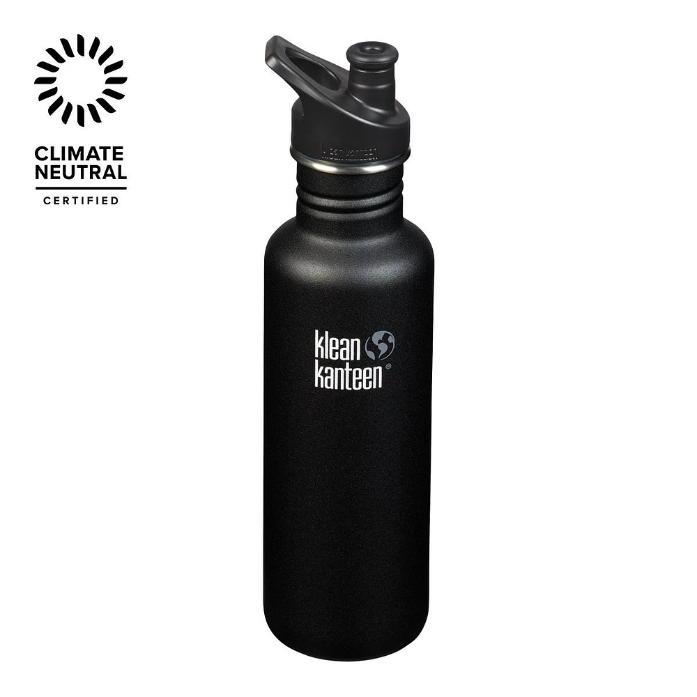 Klean Kanteen Classic 27 oz Water Bottle, Sport Cap, Insulated Stainless Steel, Chip Resistant