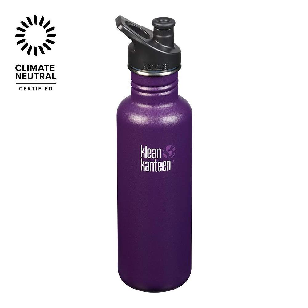 Klean Kanteen Classic 27 oz Water Bottle, Sport Cap, Insulated Stainless Steel, Chip Resistant