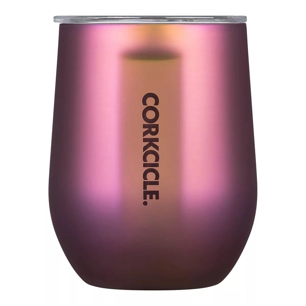 Corkcicle Stemless 12 oz Wine Tumbler, Sliding Lid, Insulated Stainless ST Shirtl