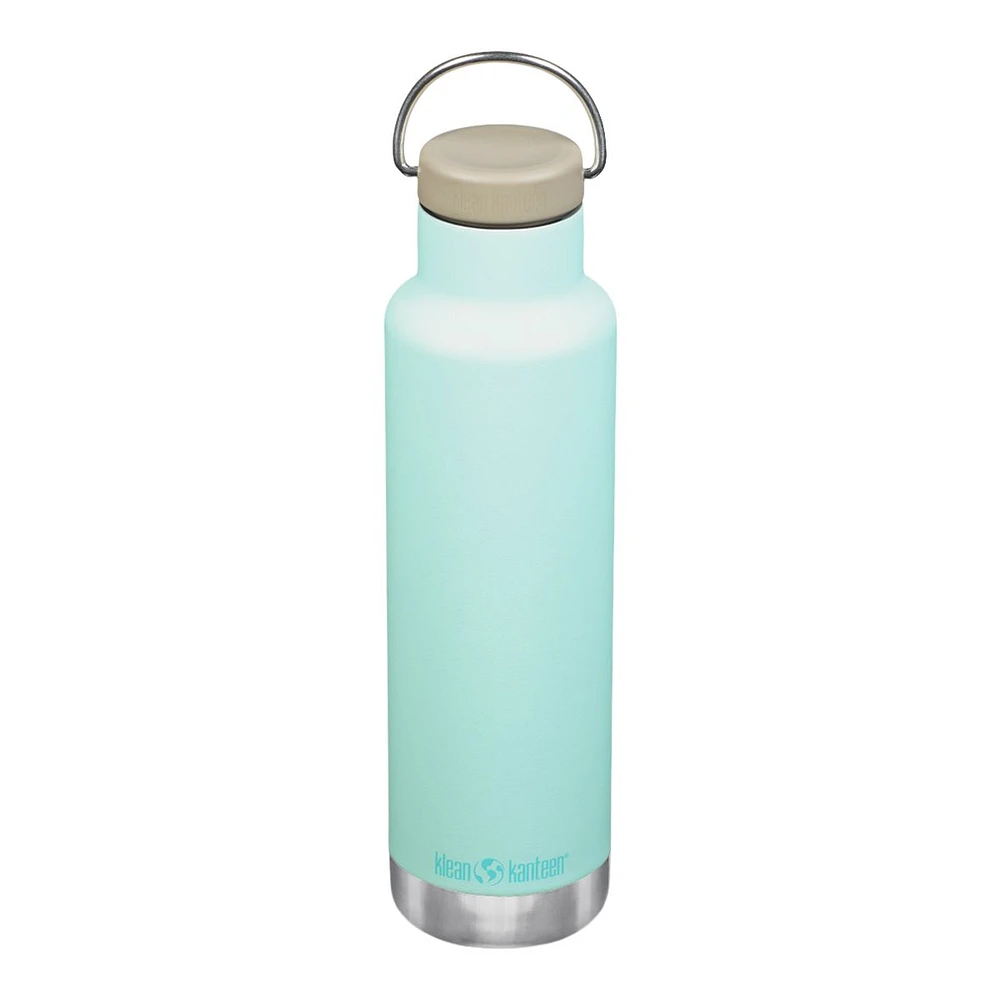 Klean Kanteen 20 oz Water Bottle, Screw Cap, Insulated Stainless Steel, Chip Resistant