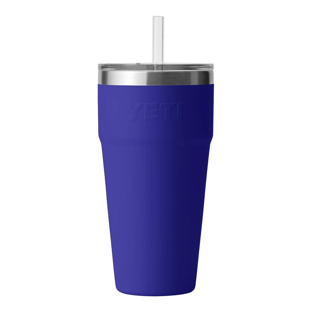 YETI Rambler 26 oz Tumbler, Straw Lid, Insulated Stainless Steel, Dishwasher Safe