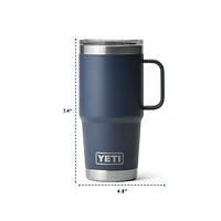 YETI Rambler 20 oz Mug, Sliding Lid, Insulated Stainless Steel, Dishwasher Safe