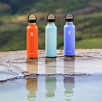 Hydro Flask Standard Mouth 18 oz Insulated Stainless Steel Water Bottle with Flex Cap