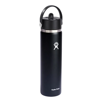 Hydro Flask Wide Mouth 24 oz Insulated Stainless Steel Water Bottle with Flex Straw Cap