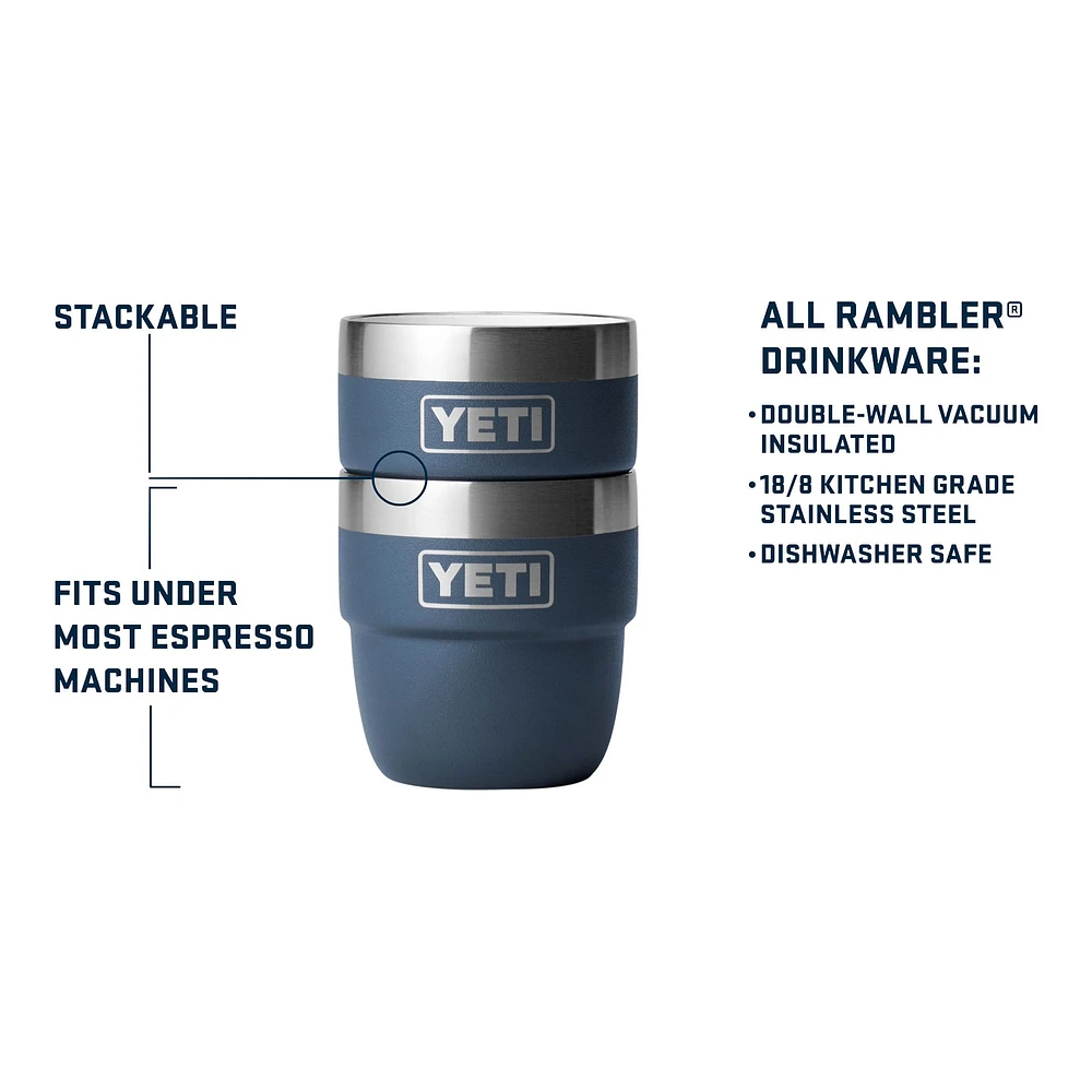 YETI Rambler® 4 oz Stackable Espresso Cup 2pk