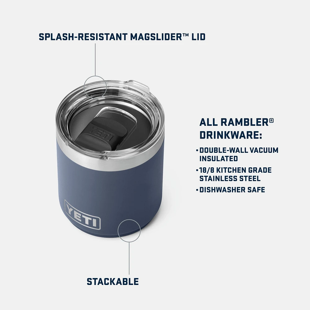 YETI Rambler® 10 oz Stackable Lowball with MagSlider™ Lid