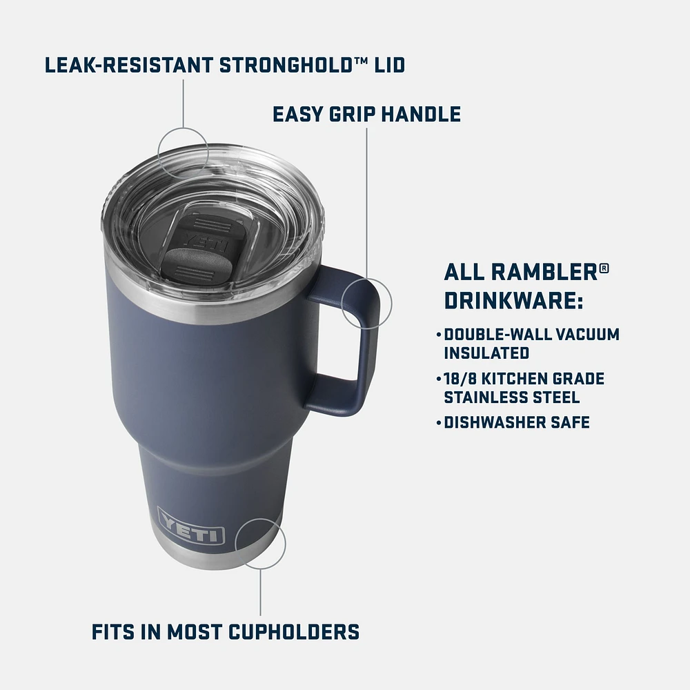 YETI Rambler® 30 oz Travel Mug with StrongHold™ Lid