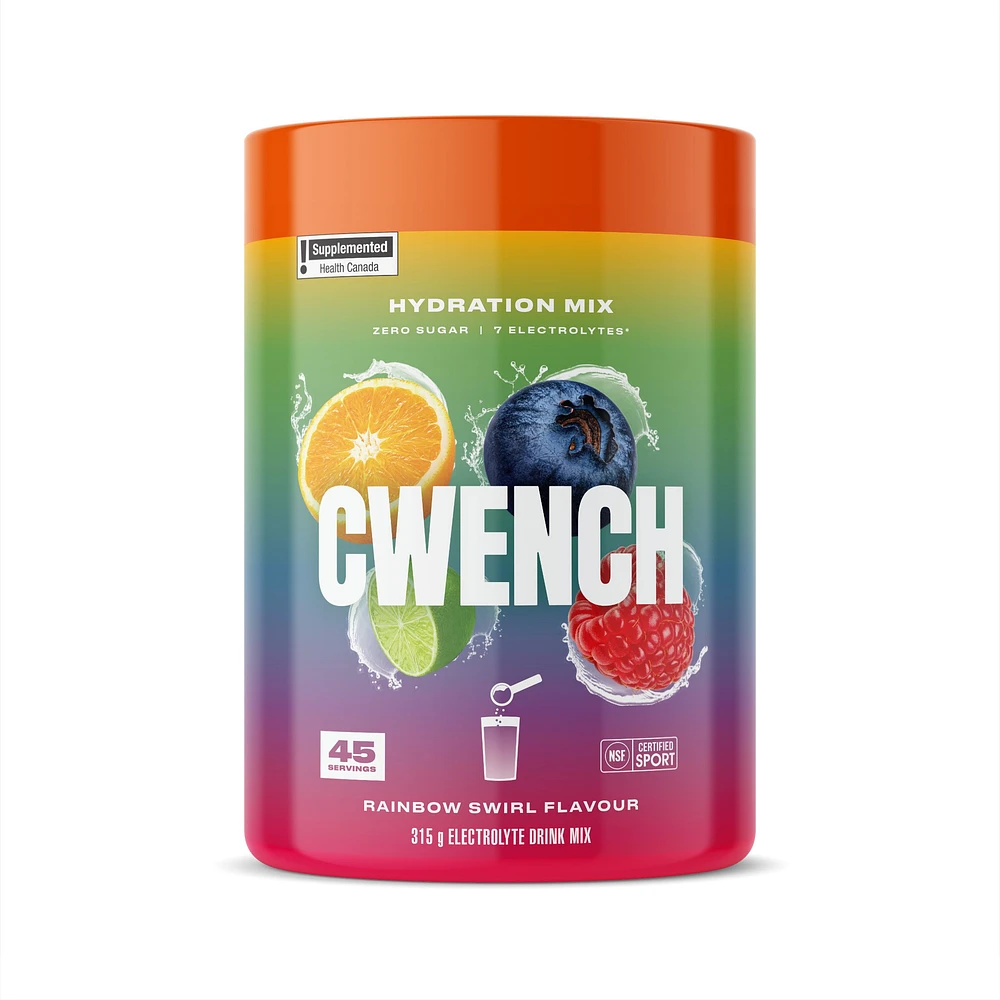 Cwench 315g Hydration Mix Tub Powder - Rainbow Swirl