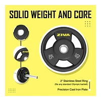 Ziva Performance Rubber Grip lb Weight Disc, Weight