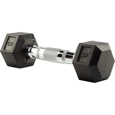 Evoke lb Rubber Hex Dumbbell, Weight