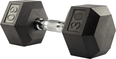 Evoke 30 lb Rubber Hex Dumbbell