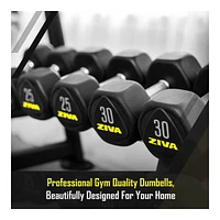 Ziva RPU lb Hexagon Dumbbell Set