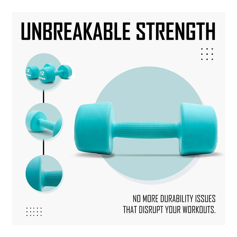 Ziva Chic RPU lb Tribell Dumbbell Set