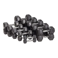 Balancefrom Rubber 50lbs, Hex Dumbbells