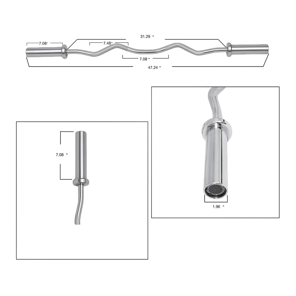 Everyday Essentials 25 Lbs Barbell