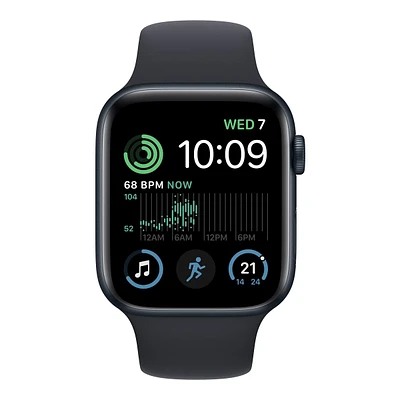 Apple Watch SE 2nd Gen (GPS) 44mm Midnight with Midnight Sport Band