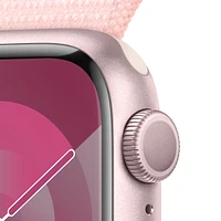 Apple Watch Series 9 (GPS) 41mm Pink with Light Pink Sport Loop