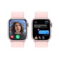 Apple Watch Series 9 (GPS) 41mm Pink with Light Pink Sport Loop