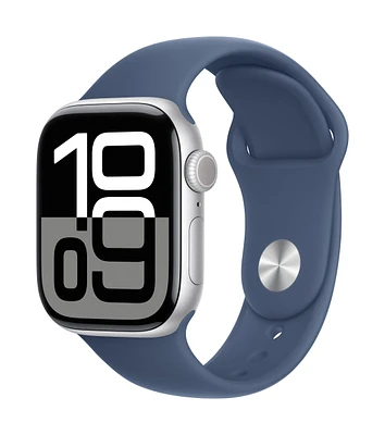 Apple Watch Series 10 (GPS) 42mm with Denim Sport Band - S/M