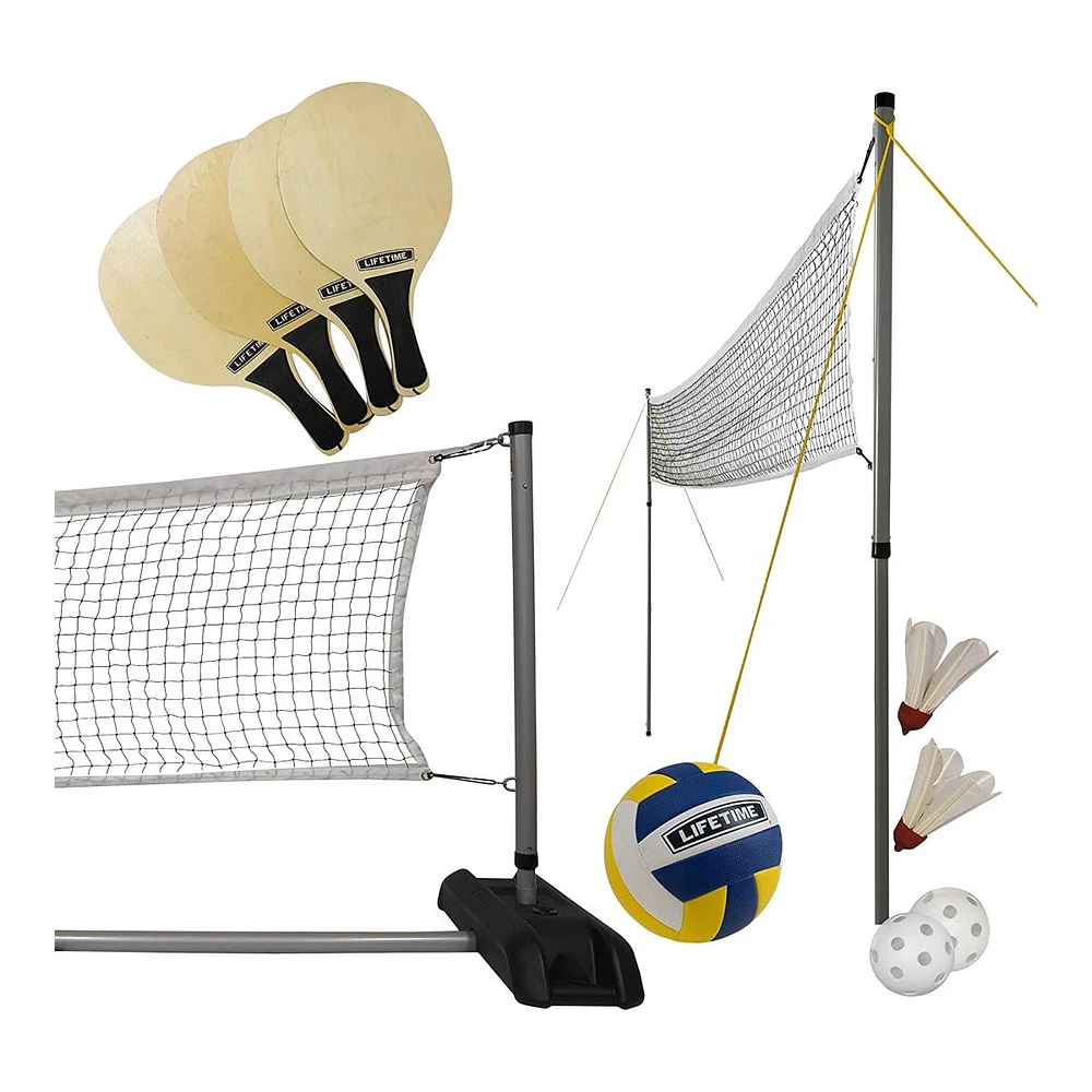 Lifetime Volleyball, Badminton and Paddleball 3 Sport Set