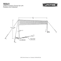 Lifetime Volleyball, Badminton and Paddleball 3 Sport Set