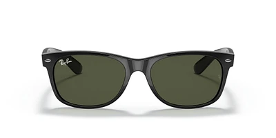 Ray-Ban New Wayfarer Black/Crystal Green G-15XLT Sunglasses