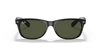 Ray-Ban New Wayfarer Black/Crystal Green G-15XLT Sunglasses