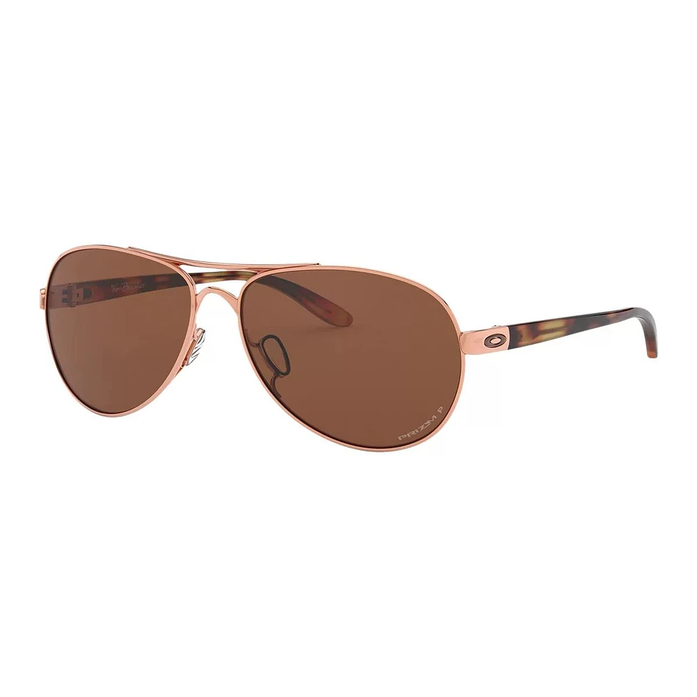 Oakley Women's Tie Breaker Aviator Sunglasses, Polarized