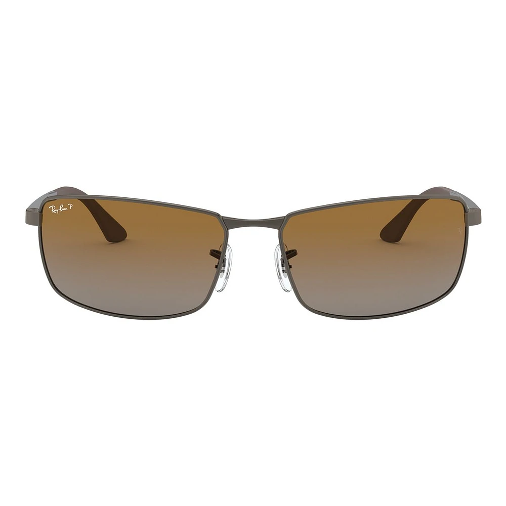 Ray Ban Men's/Women's 3498 Rectangle Sunglasses, Polarized