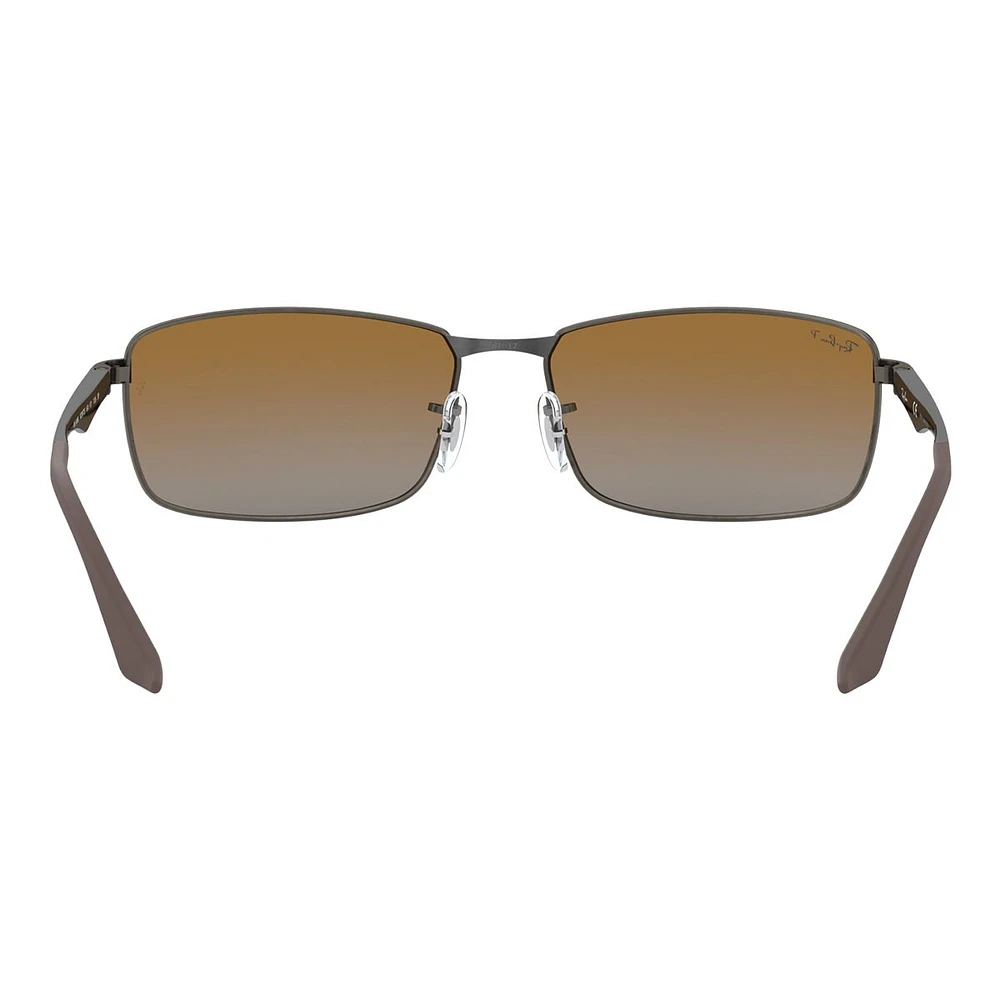 Ray Ban Men's/Women's 3498 Rectangle Sunglasses, Polarized