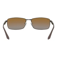 Ray Ban Men's/Women's 3498 Rectangle Sunglasses, Polarized