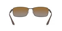 Ray Ban Men's/Women's 3498 Rectangle Sunglasses, Polarized