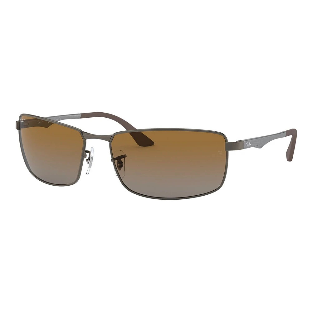 Ray Ban Men's/Women's 3498 Rectangle Sunglasses, Polarized