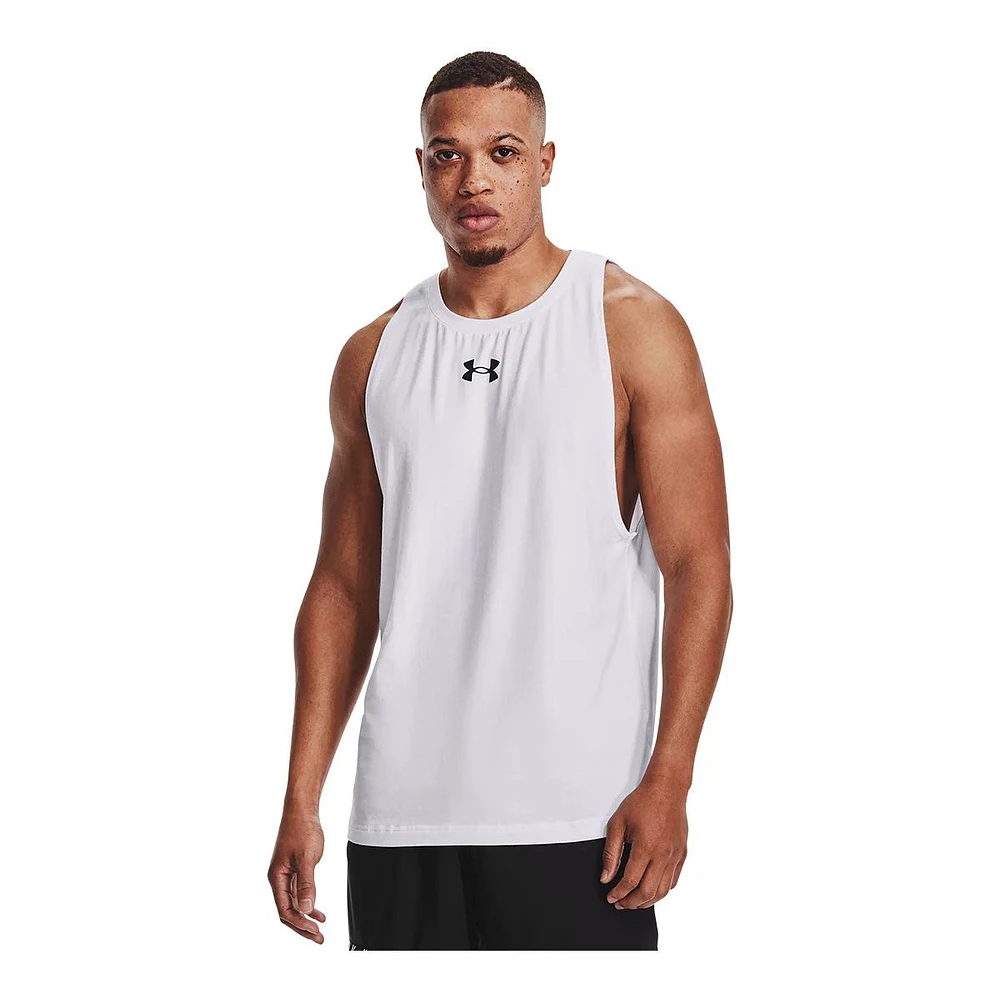 Under Armour Men's Baseline Cotton Tank Top, Lightweight, Sleeveless