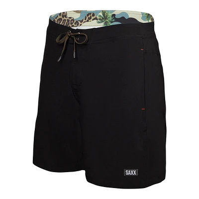 Saxx Men's Betawave 2 1 Swim Boardshorts, 17", Moisture-Wicking, With Mesh Liner