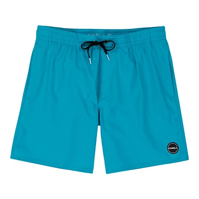 O'Neill Men's Solid Swim Volley Shorts, 17", With Mesh Liner