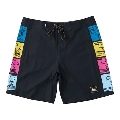 Quiksilver Men's x Peanuts Arch Swim Boardshorts, 19-n, 4-Way Stretch