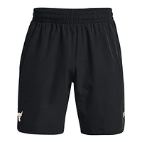 Under Armour Men's Project Rock Woven 8" Shorts, Loose/Relaxed Fit, Gym, Elastic