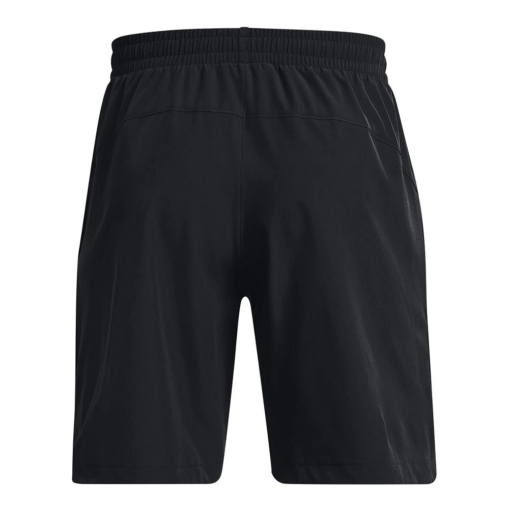 Under Armour Men's Project Rock Woven 8" Shorts, Loose/Relaxed Fit, Gym, Elastic